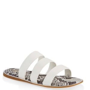 Snakeskin print sandals